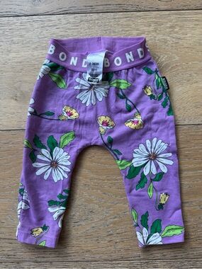 Bonds Purple Floral Baby Leggings